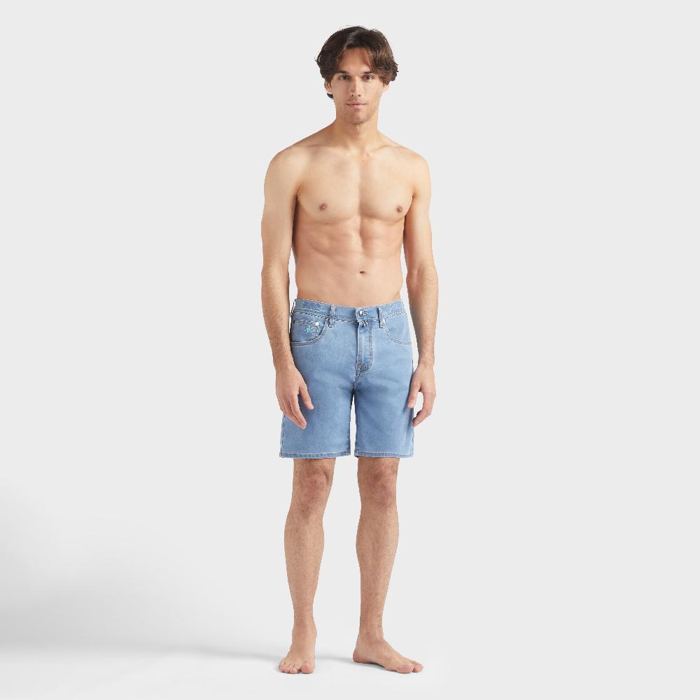 vilebrequin Bermuda en jean homme Starfish and Turtles