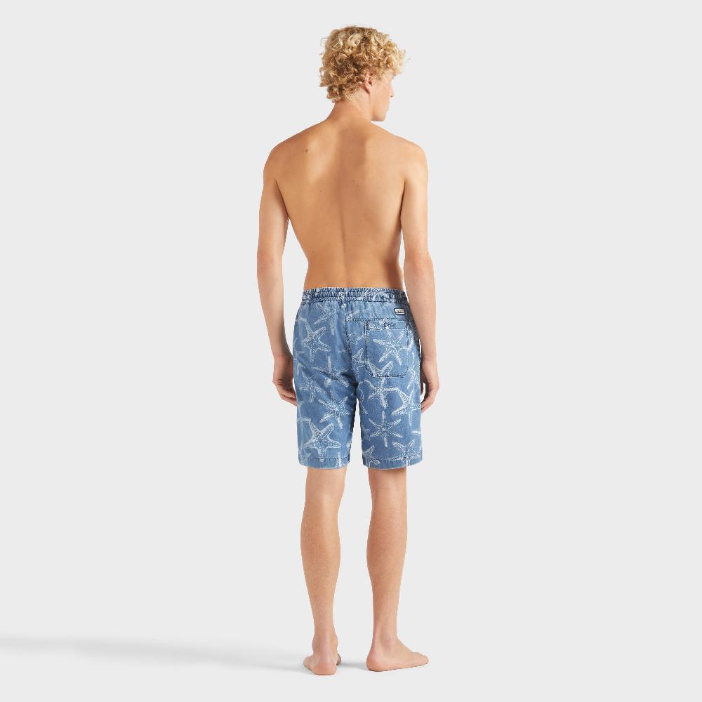 Vilebrequin Bermuda En Jean Léger Homme Imprimé Starfish