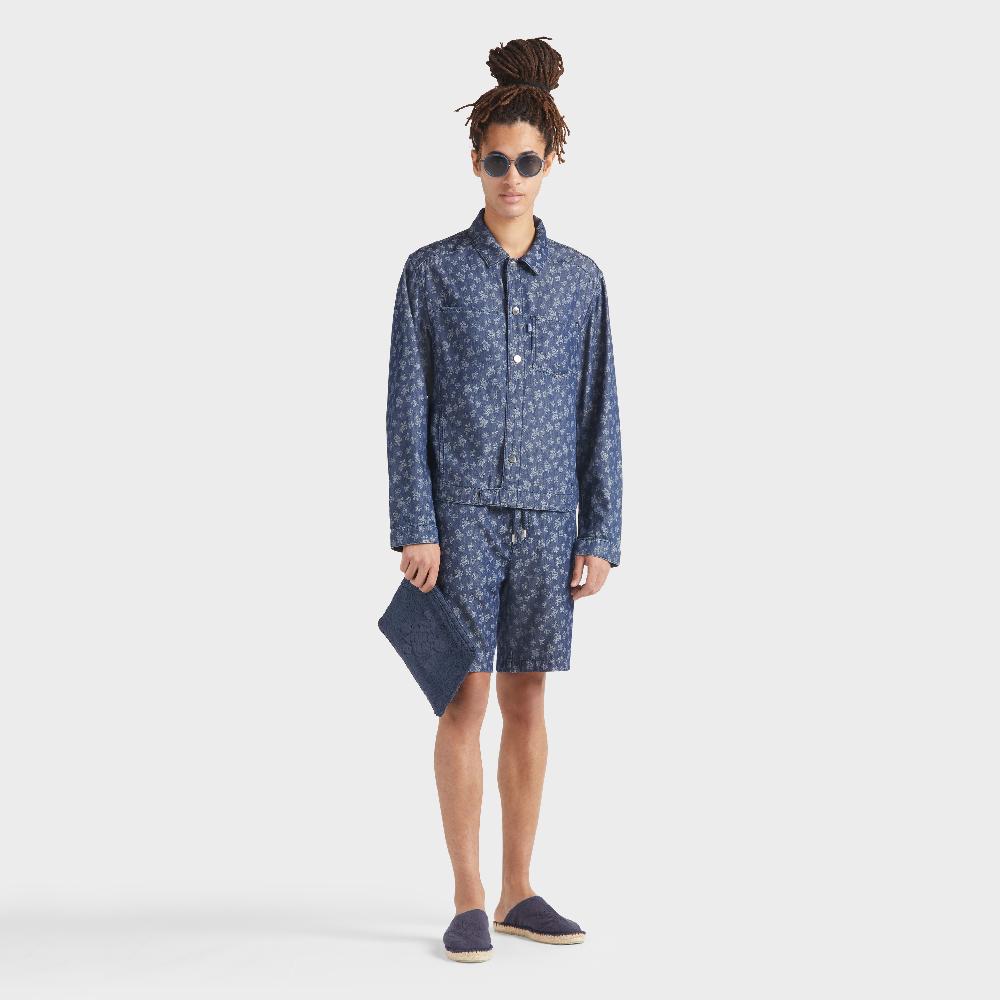 Vilebrequin Bermuda En Jean Léger Homme Ronde Des Tortues