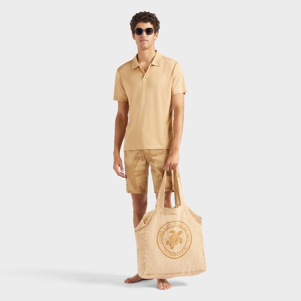 Vilebrequin Bermuda Homme En Coton Imprimé Contrasté Starfish