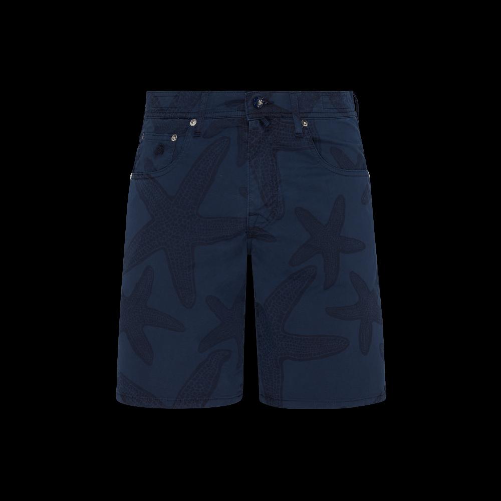 Vilebrequin Bermuda Homme En Coton Imprimé Contrasté Starfish