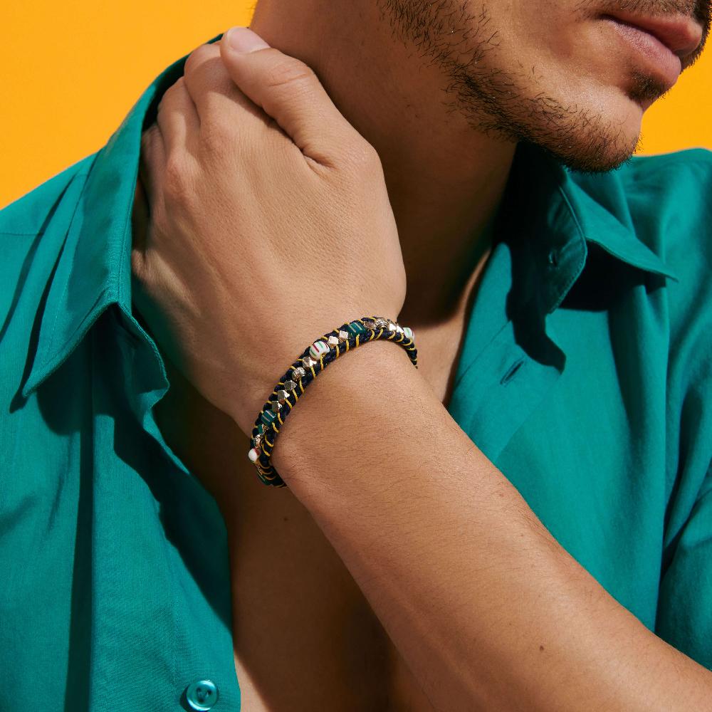 Vilebrequin Bracelet Tressé Unisexe Perles Everly- Vilebrequin X Gas Bijoux