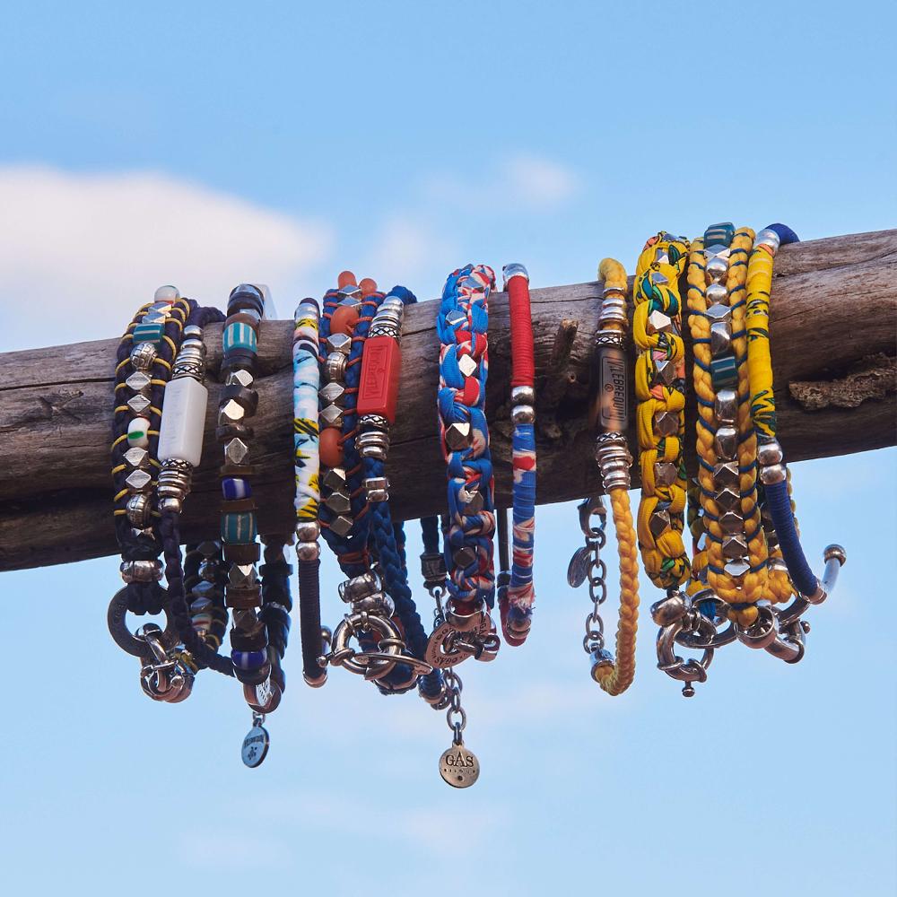 Vilebrequin Bracelet Tressé Unisexe Perles Everly- Vilebrequin X Gas Bijoux