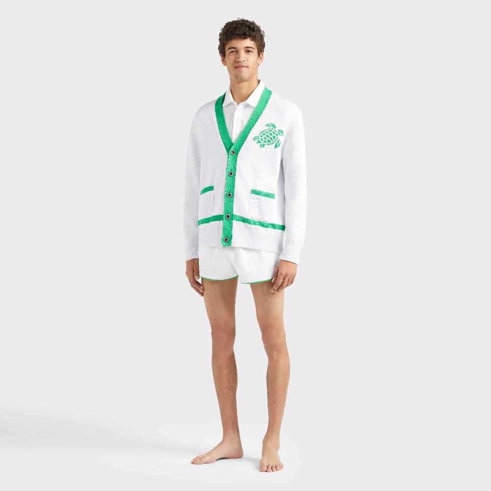 vilebrequin Cardigan en coton homme tortue jacquard bicolore vilebrequin Cardigan en coton homme tortue jacquard bicolore