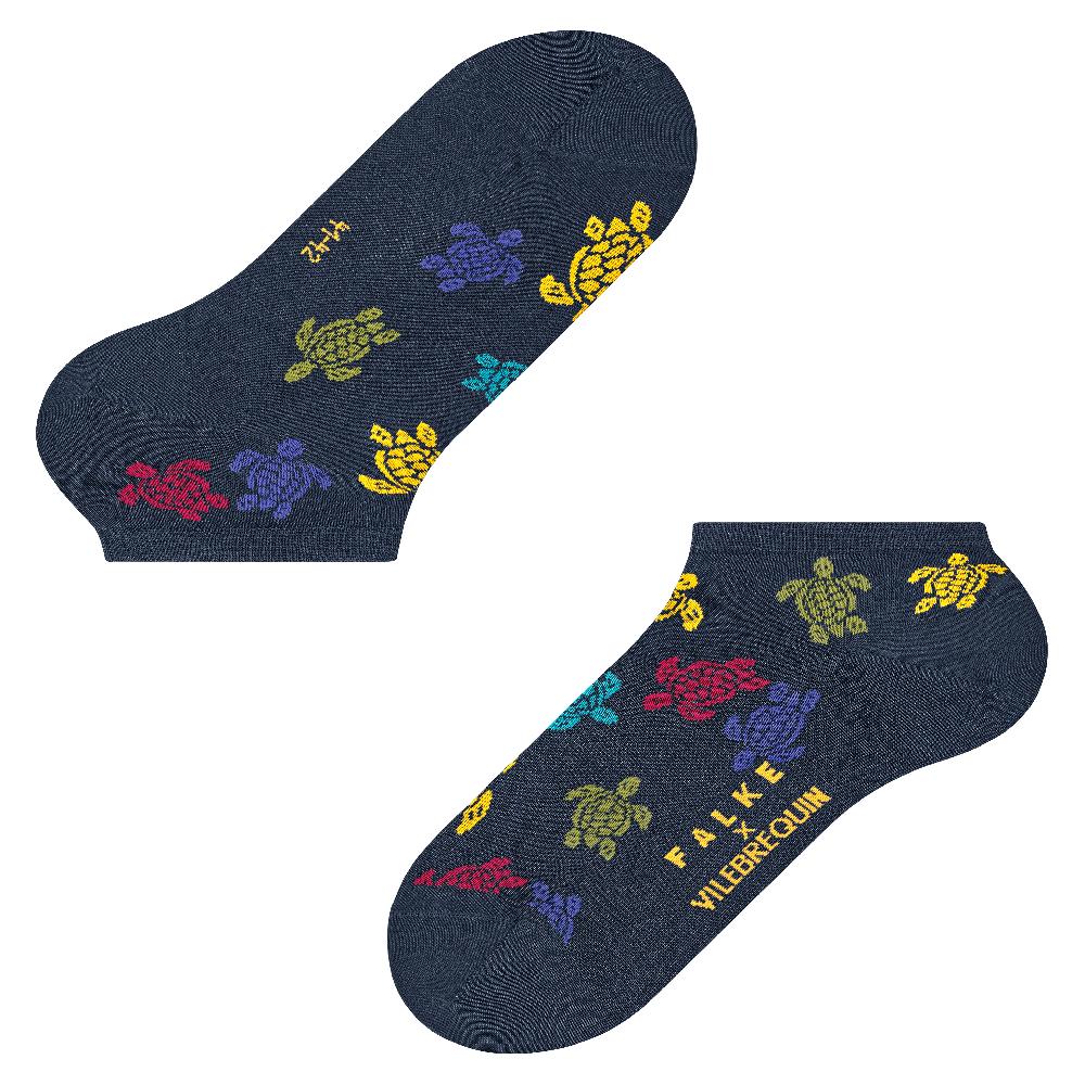 Vilebrequin Chaussettes Courtes Homme Rondes Des Tortues Multicolores - Vilebrequin X Falke