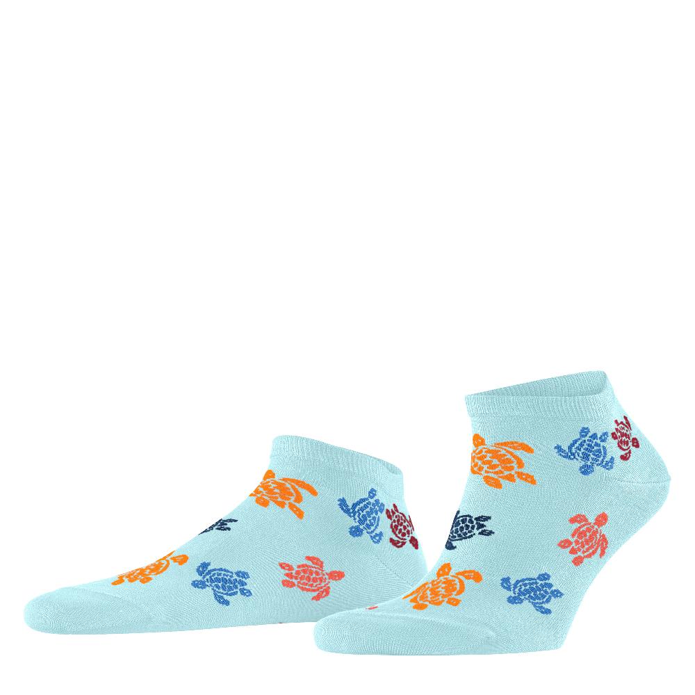 Vilebrequin Chaussettes Courtes Homme Rondes Des Tortues Multicolores - Vilebrequin X Falke