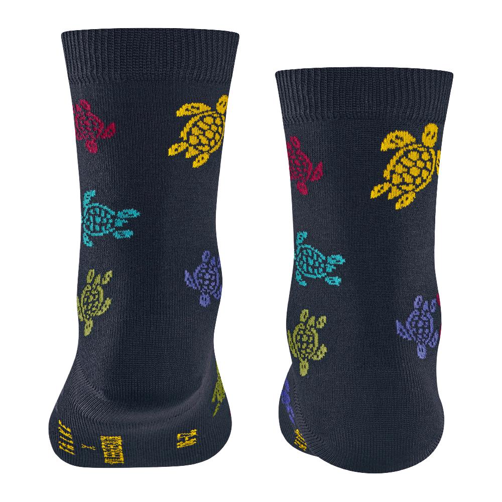 Vilebrequin Chaussettes Enfant Rondes Des Tortues Multicolores - Vilebrequin X Falke