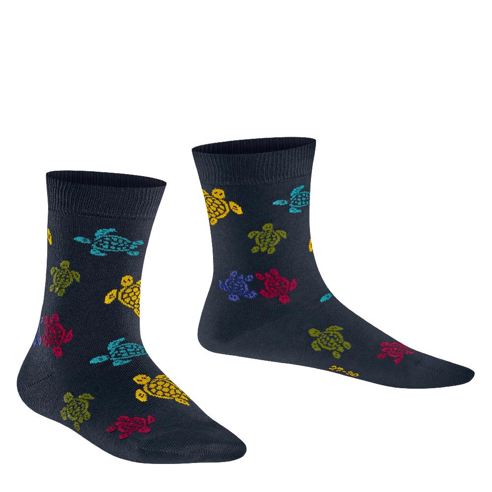 Vilebrequin Chaussettes Enfant Rondes Des Tortues Multicolores - Vilebrequin X Falke