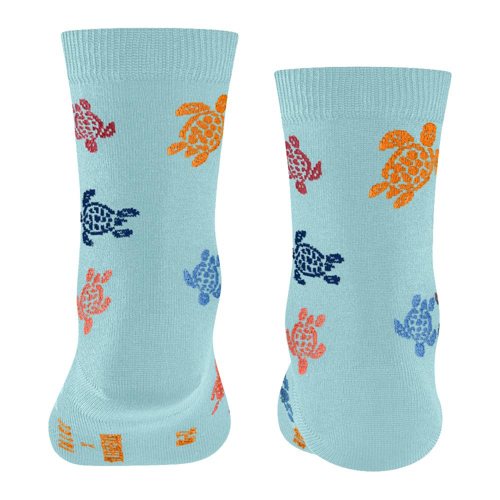 Vilebrequin Chaussettes Enfant Rondes Des Tortues Multicolores - Vilebrequin X Falke