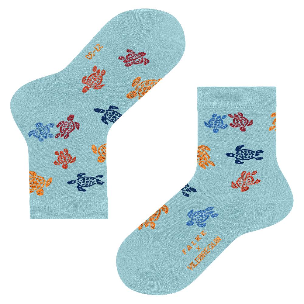 Vilebrequin Chaussettes Enfant Rondes Des Tortues Multicolores - Vilebrequin X Falke