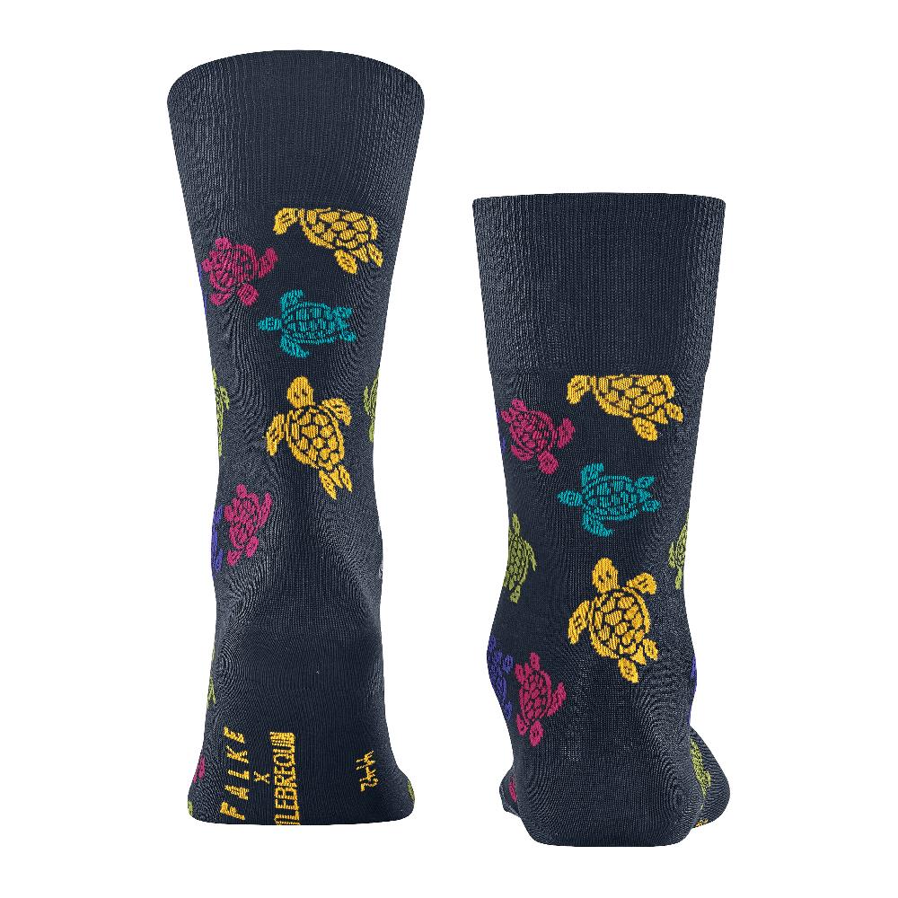 Vilebrequin Chaussettes Homme Rondes Des Tortues Multicolores - Vilebrequin X Falke
