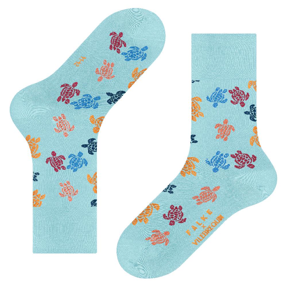 Vilebrequin Chaussettes Homme Rondes Des Tortues Multicolores - Vilebrequin X Falke