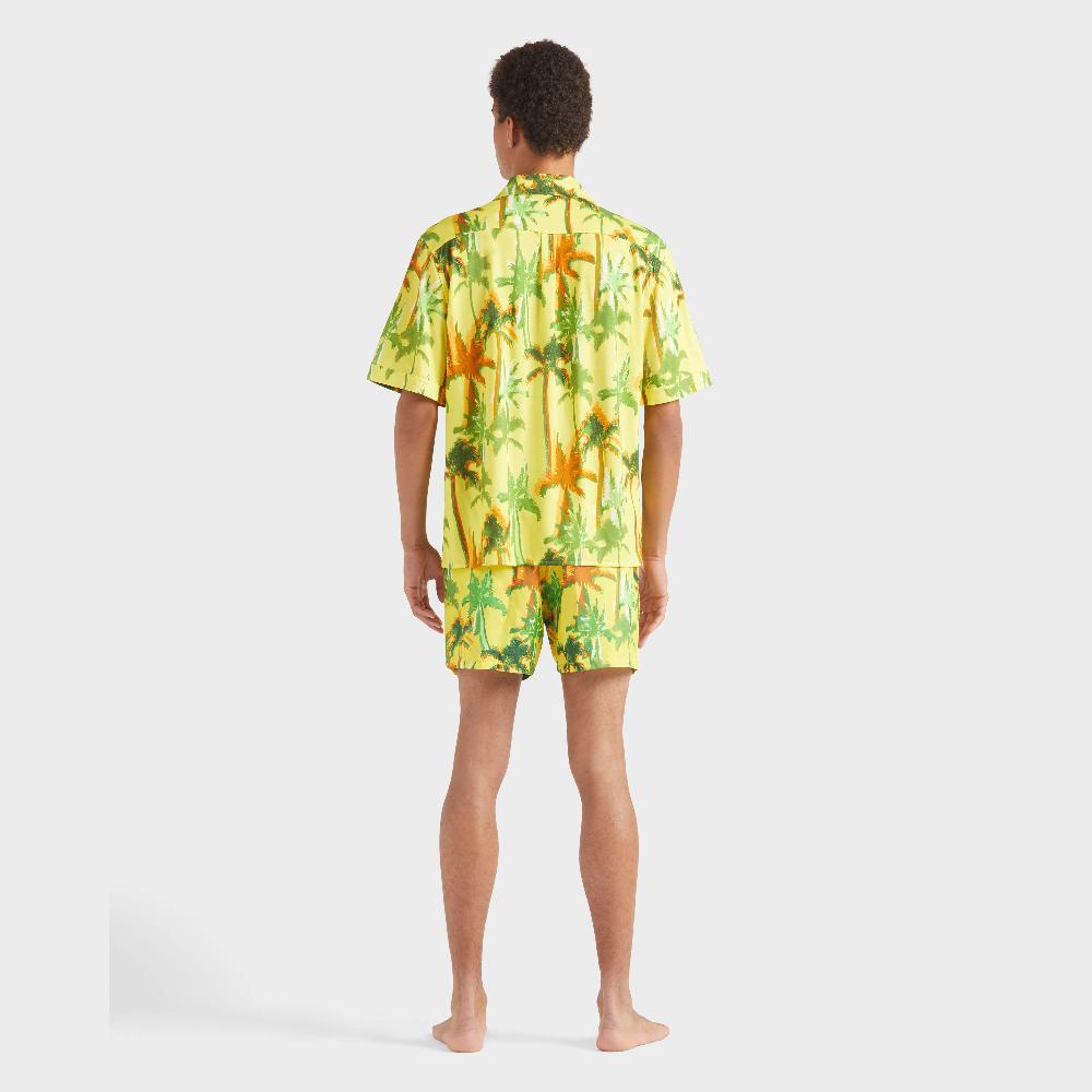 Vilebrequin Chemise Bowling En Coton Homme Palms Offset