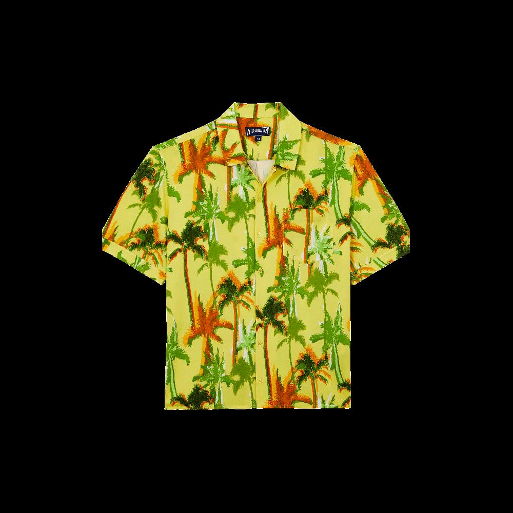 Vilebrequin Chemise Bowling En Coton Homme Palms Offset