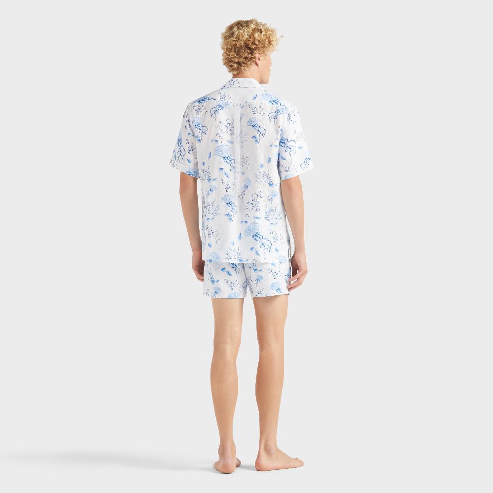 Vilebrequin Chemise Bowling En Lin Homme Medusa And Shells