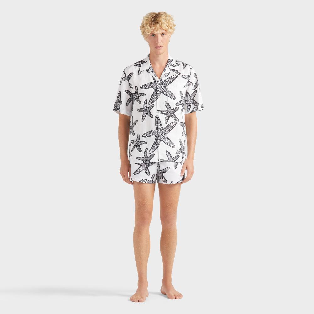 vilebrequin Chemise bowling en lin homme Starlettes