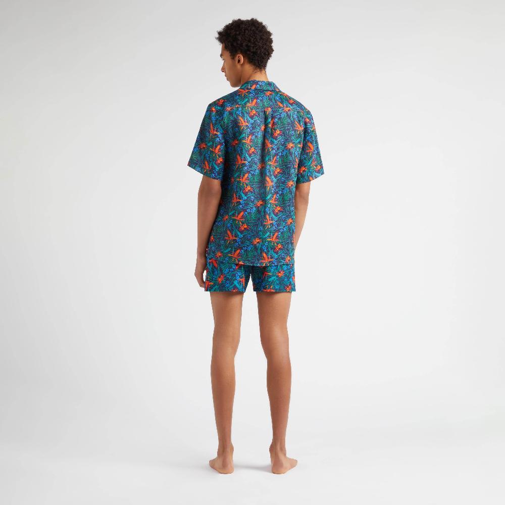 Vilebrequin Chemise Bowling En Lin Homme Tropical Flowers