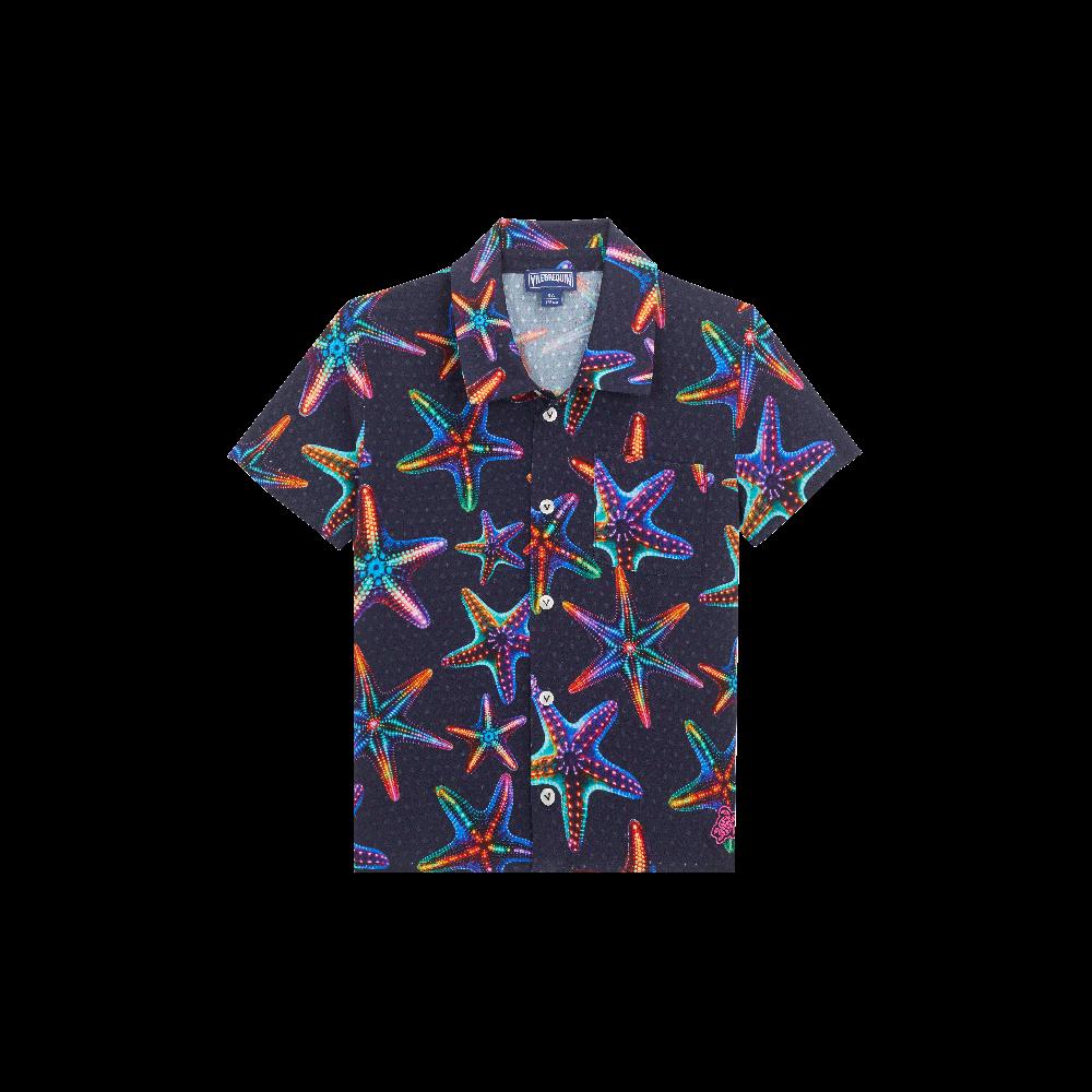 vilebrequin Chemise bowling en viscose garçon Disco Stars