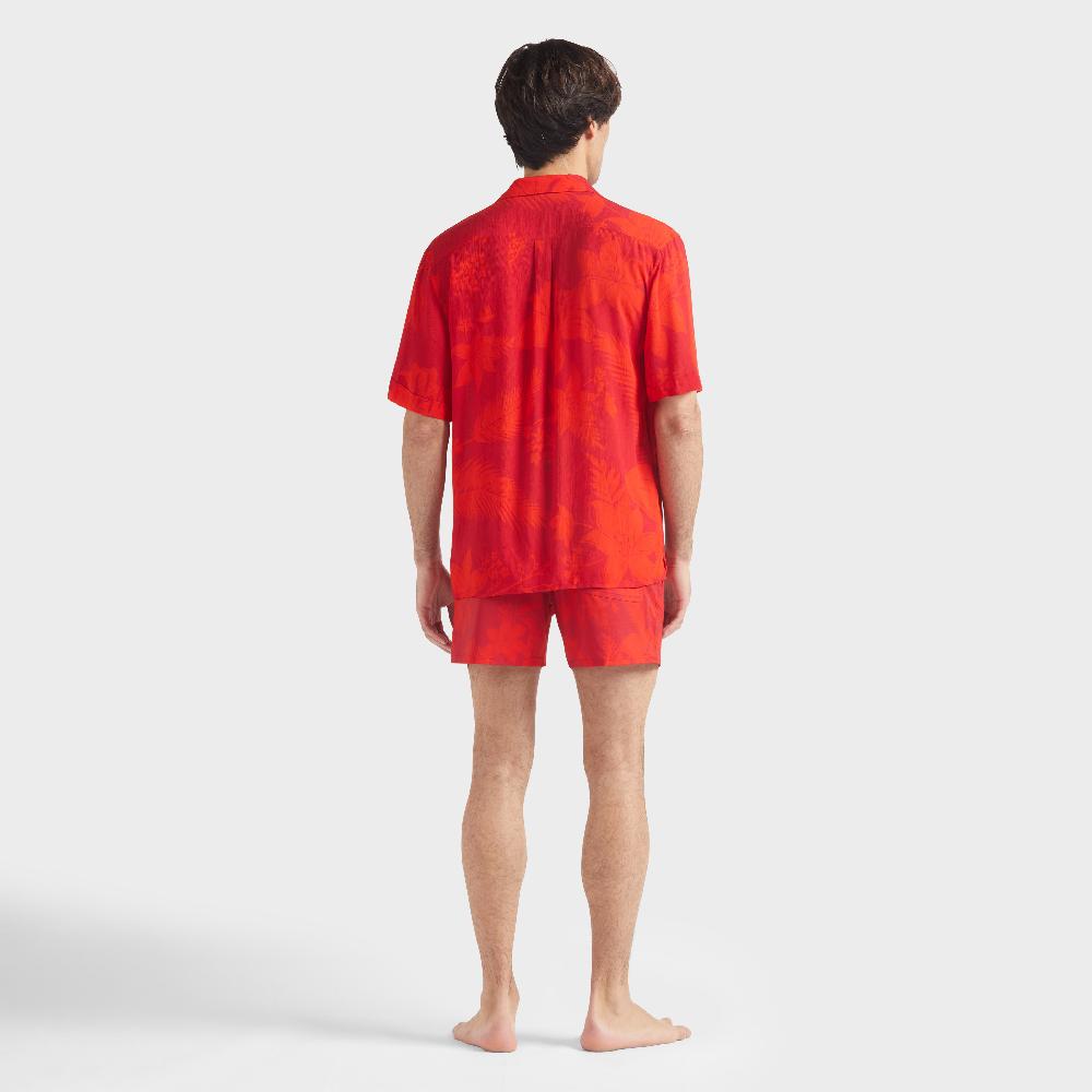 Vilebrequin Chemise Bowling En Viscose Homme Flower Power