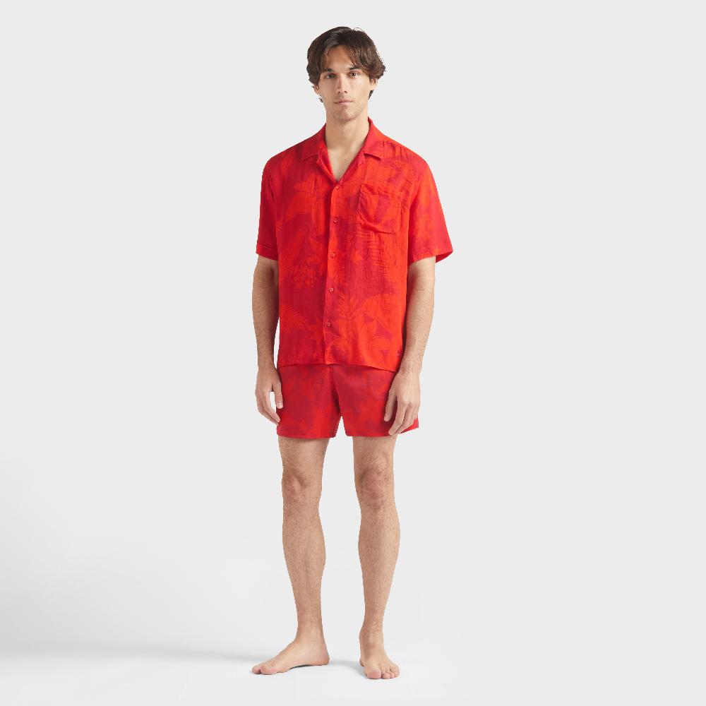 vilebrequin Chemise bowling en viscose homme Flower Power