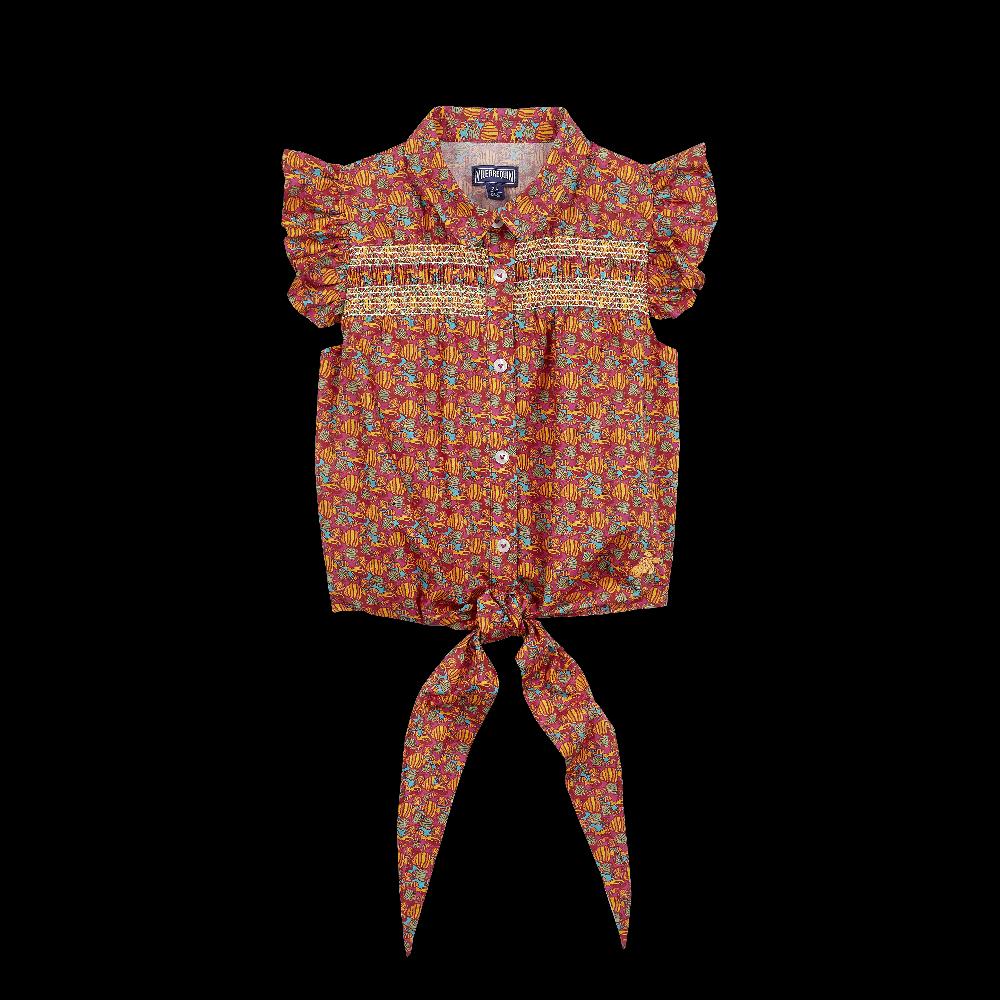 vilebrequin Chemise en coton organique fille Fishy Vibes