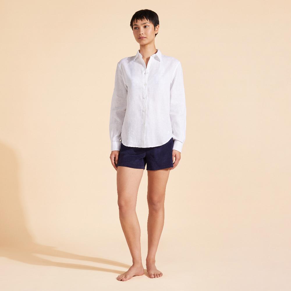 Vilebrequin Chemise Manches Longues En Lin Femme Unie