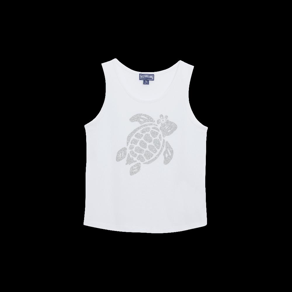 vilebrequin Débardeur en coton fille Turtle Glitter