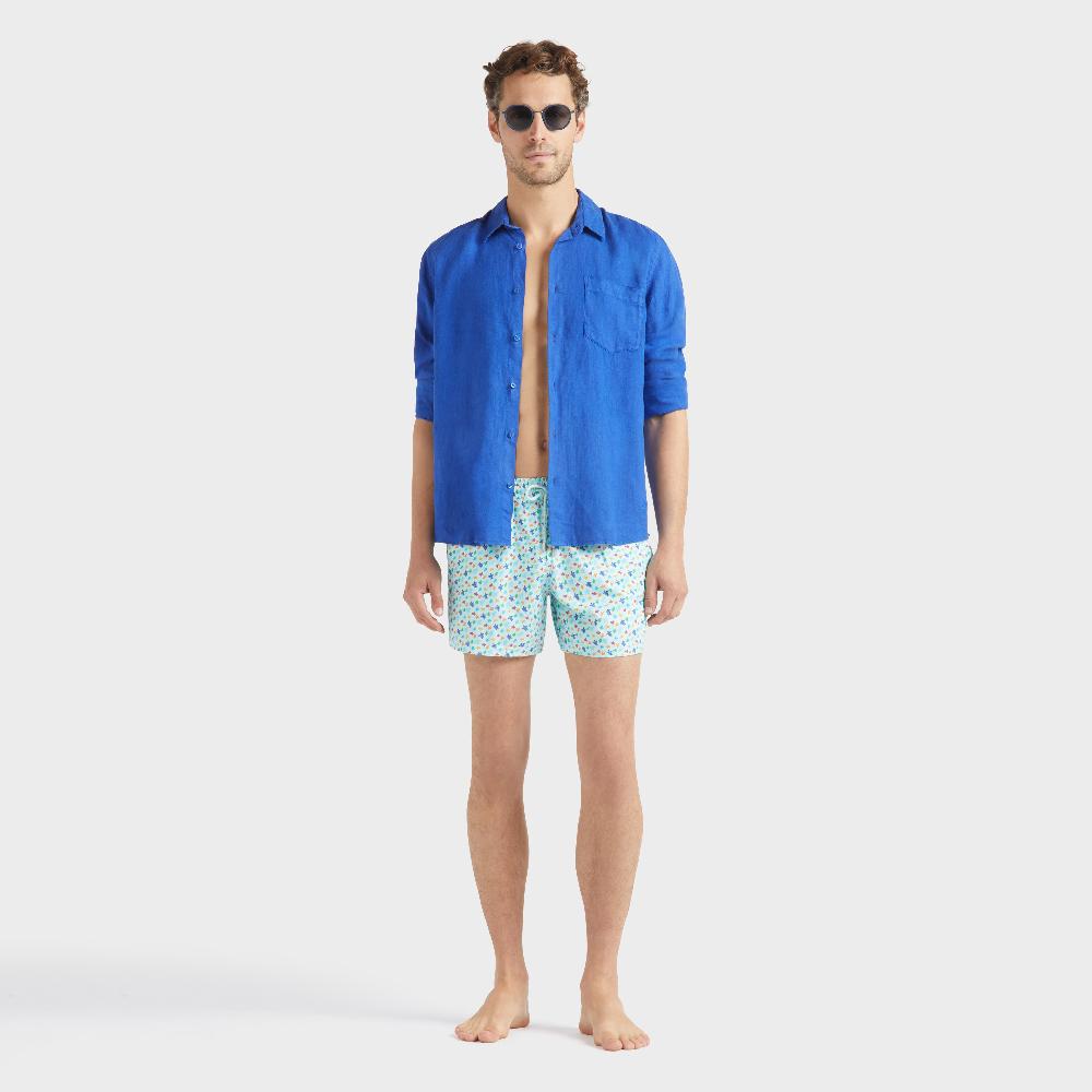 Vilebrequin Maillot De Bain Court Stretch Homme Micro Ronde Des Tortues Rainbow