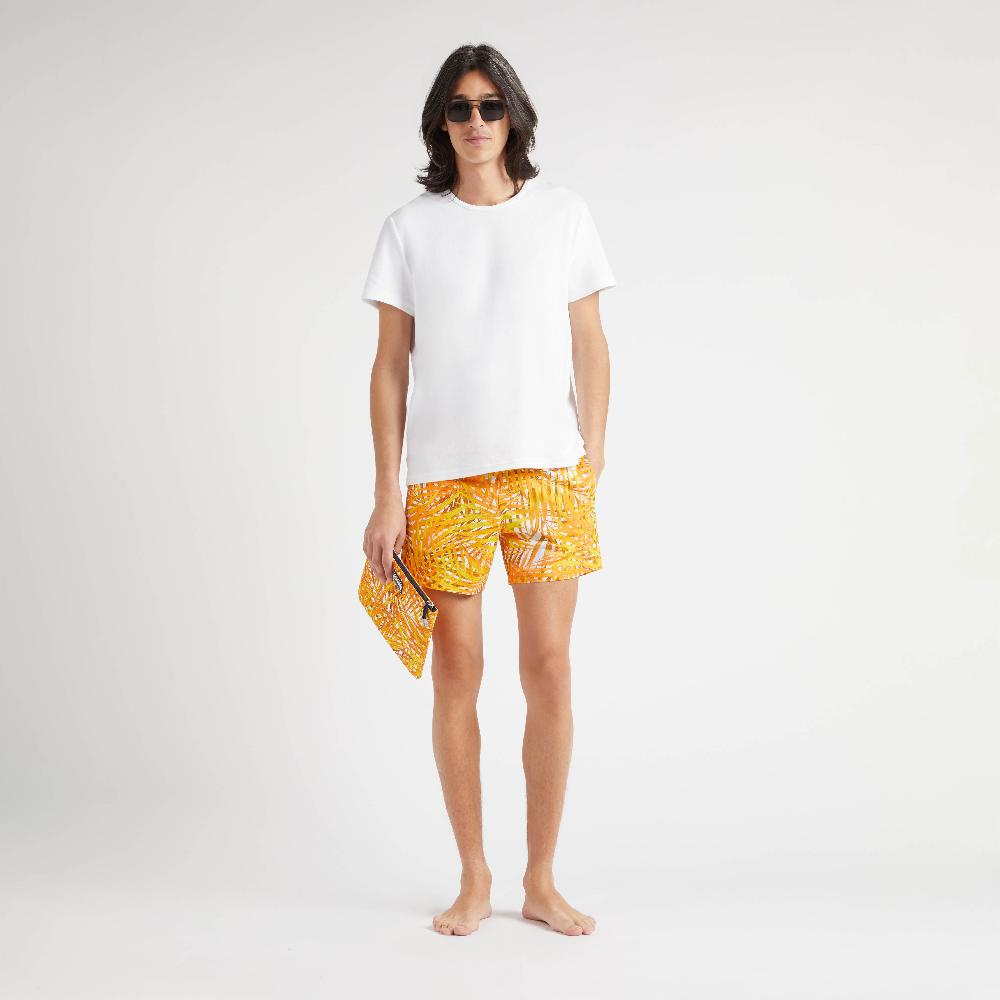 Vilebrequin Maillot De Bain Court Stretch Homme Palm Leaves