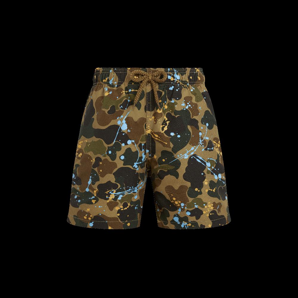 vilebrequin Maillot de bain garçon Camo Splash - VBQ x Palm Angels