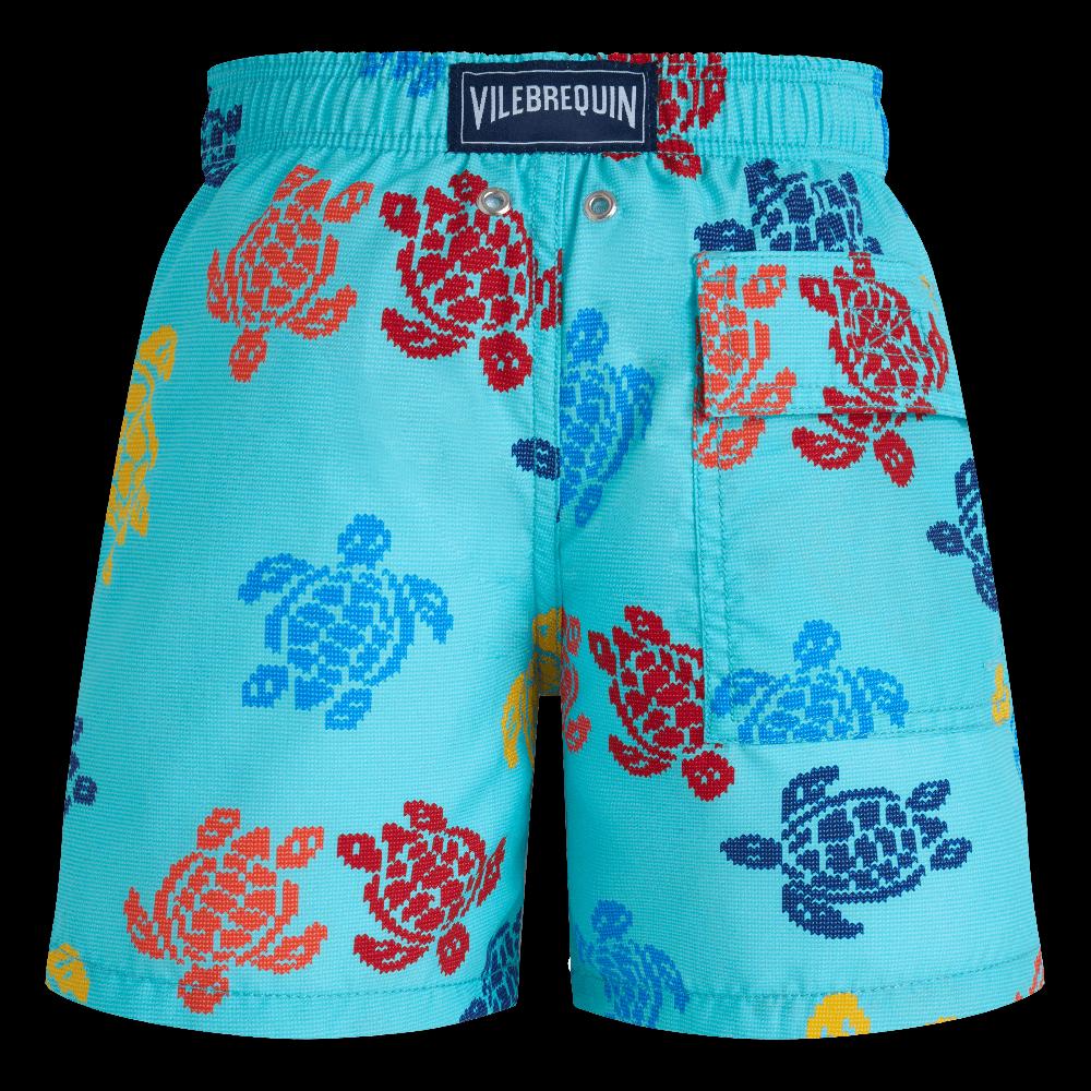 Vilebrequin Maillot De Bain Garçon Ronde Des Tortues Tricot - Vilebrequin X Falke