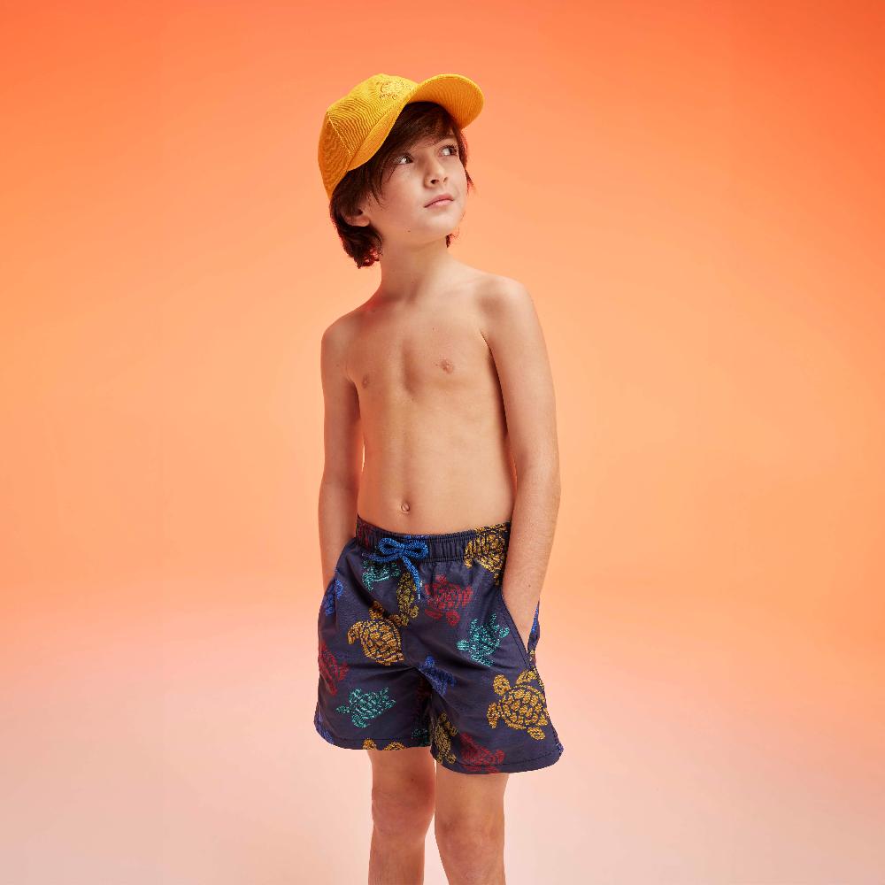 vilebrequin Maillot de bain garçon Ronde des Tortues Tricot - Vilebrequin x Falke