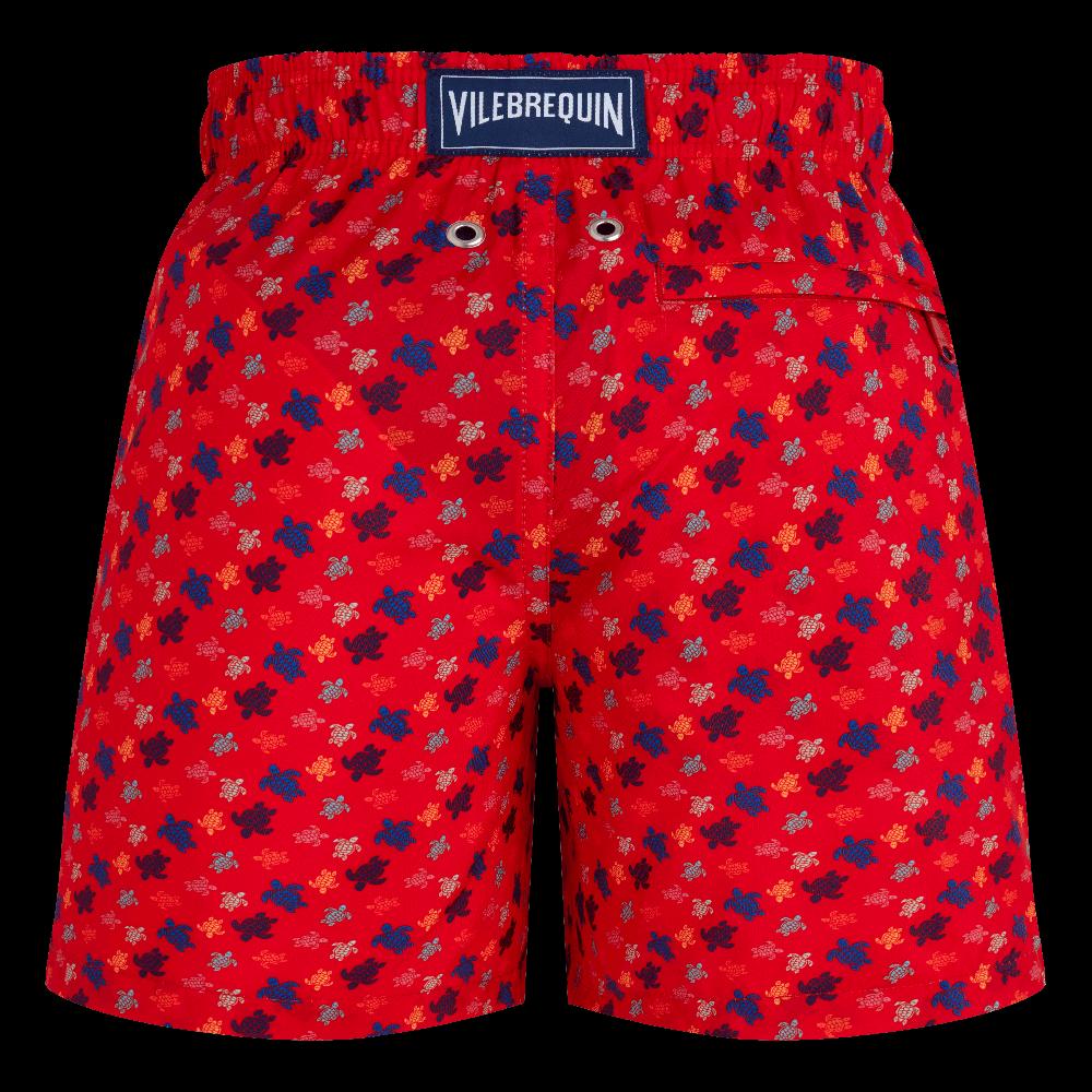 Vilebrequin Maillot De Bain Garçon Ultra Léger Et Pliable Micro Ronde Des Tortues Rainbow