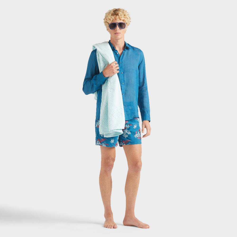 Vilebrequin Maillot De Bain Homme Brodé Flowers Power - Edition Limitée