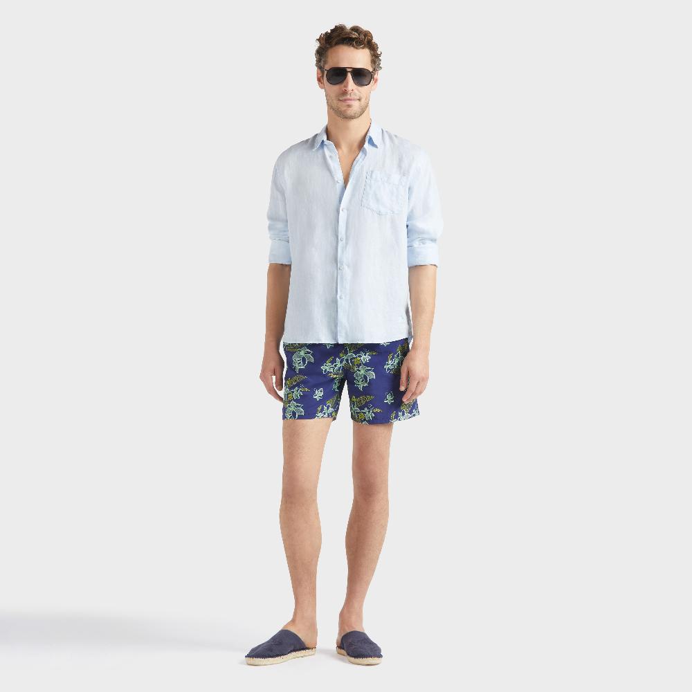 Vilebrequin Maillot De Bain Homme Brodé Flowers Power - Edition Limitée