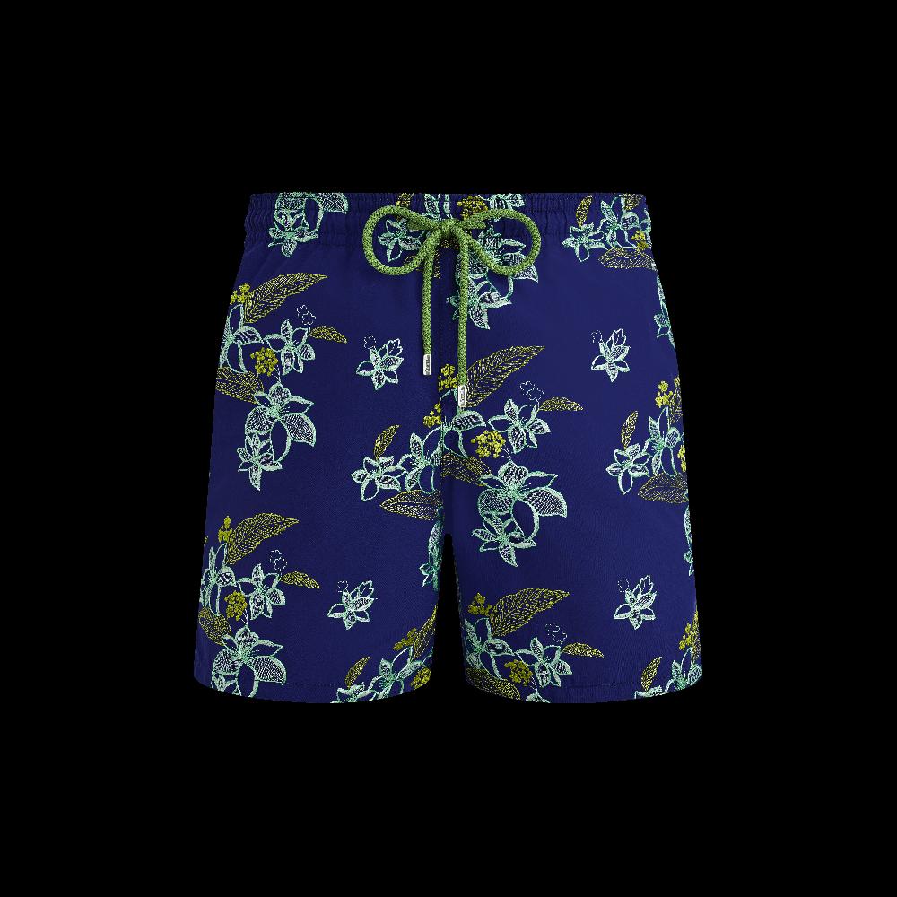 Vilebrequin Maillot De Bain Homme Brodé Flowers Power - Edition Limitée
