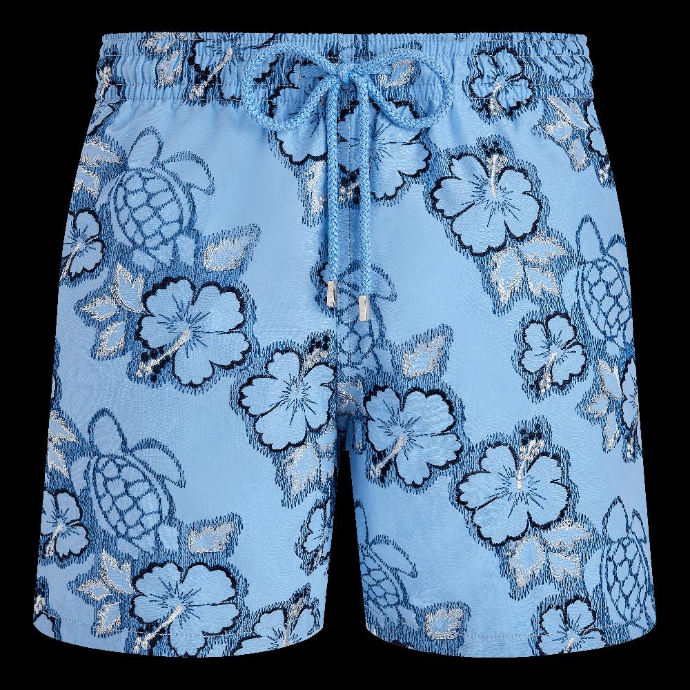 Vilebrequin Maillot De Bain Homme Brodé Hibiscus - Edition Limitée