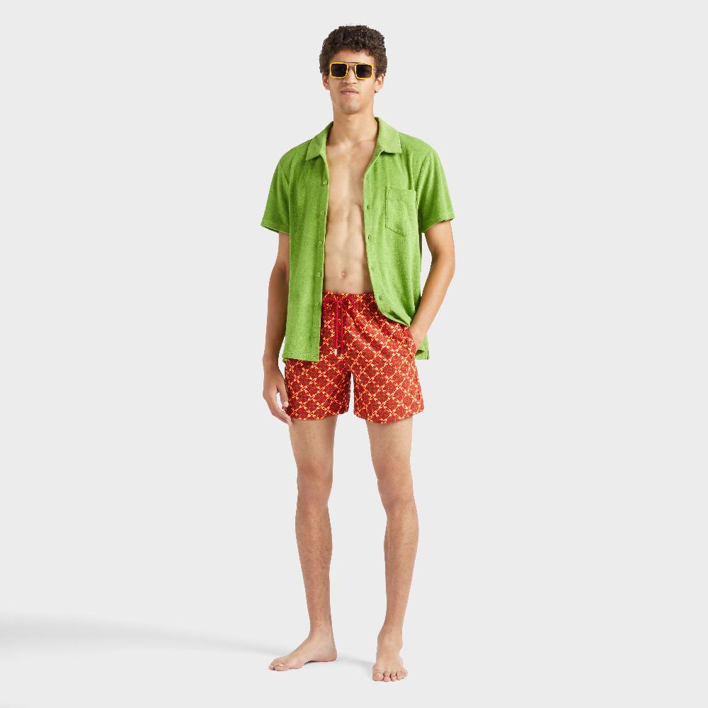 Vilebrequin Maillot De Bain Homme Brodé Homard Pixel - Edition Limitée