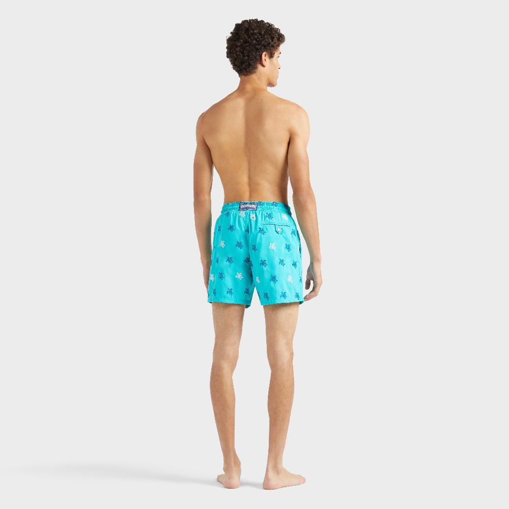 Vilebrequin Maillot De Bain Homme Brodé Micro Ronde Des Tortues Diagonale - Edition Limitée