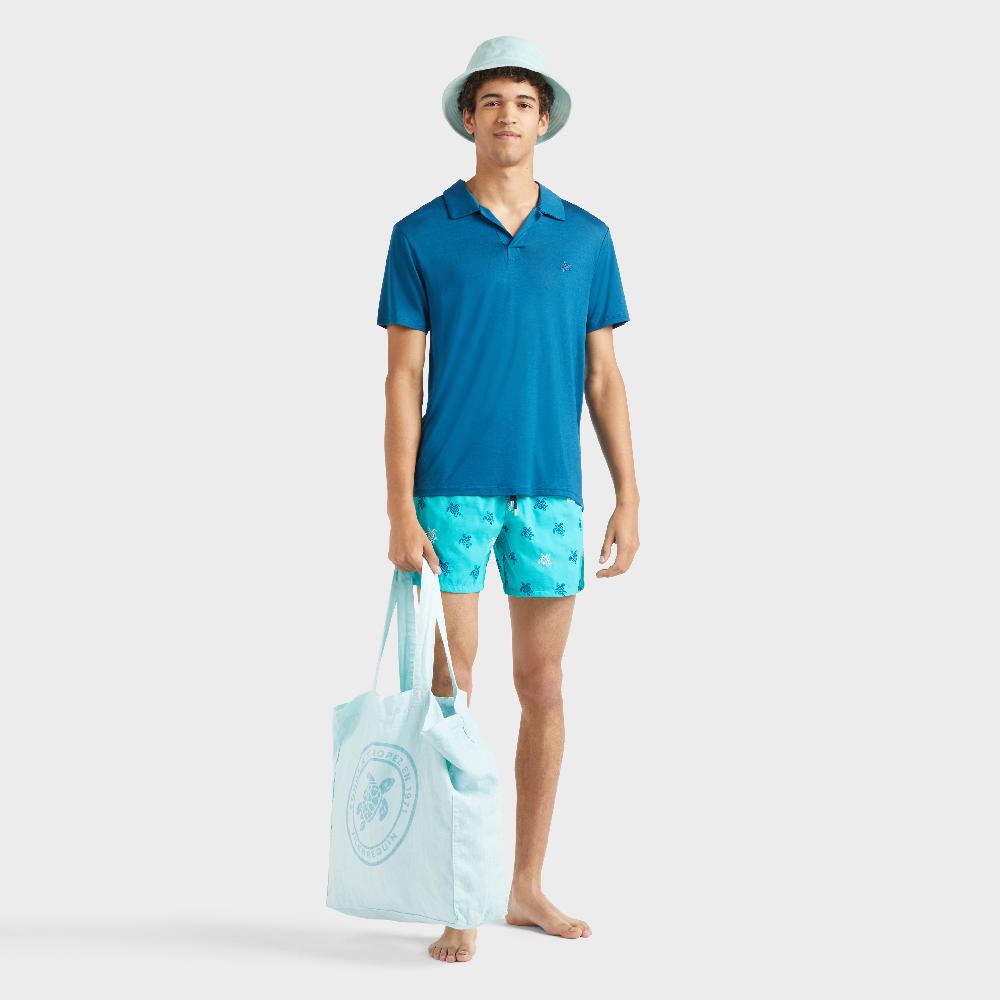 Vilebrequin Maillot De Bain Homme Brodé Micro Ronde Des Tortues Diagonale - Edition Limitée