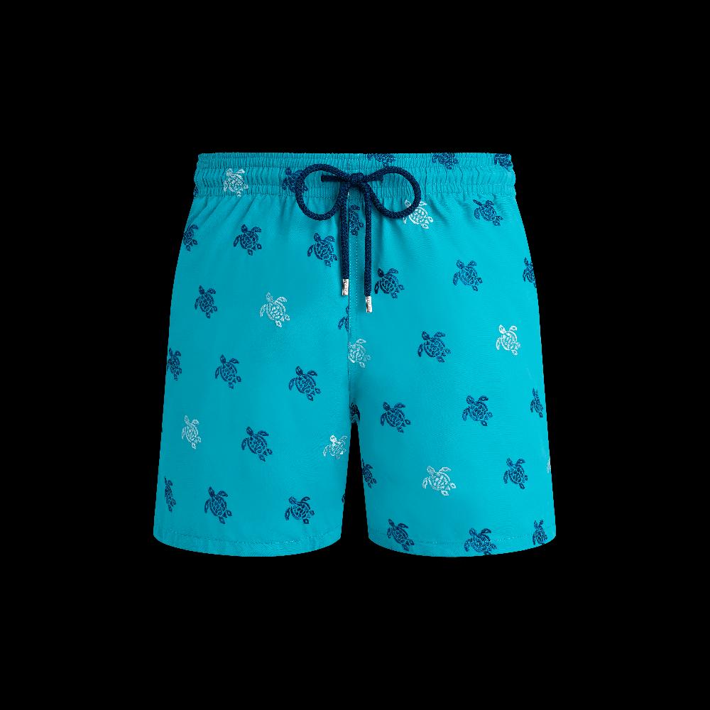 Vilebrequin Maillot De Bain Homme Brodé Micro Ronde Des Tortues Diagonale - Edition Limitée