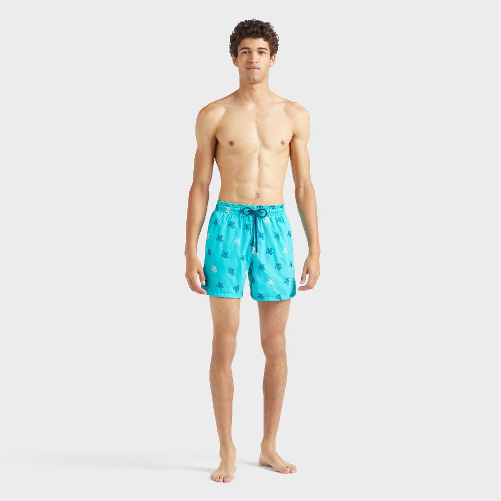 vilebrequin Maillot de bain homme brodé Micro Ronde des Tortues Diagonale - Edition limitée