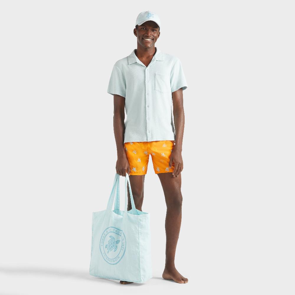 Vilebrequin Maillot De Bain Homme Brodé Micro Ronde Des Tortues Diagonale - Edition Limitée