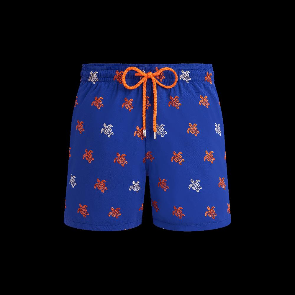 Vilebrequin Maillot De Bain Homme Brodé Micro Ronde Des Tortues Diagonale - Edition Limitée