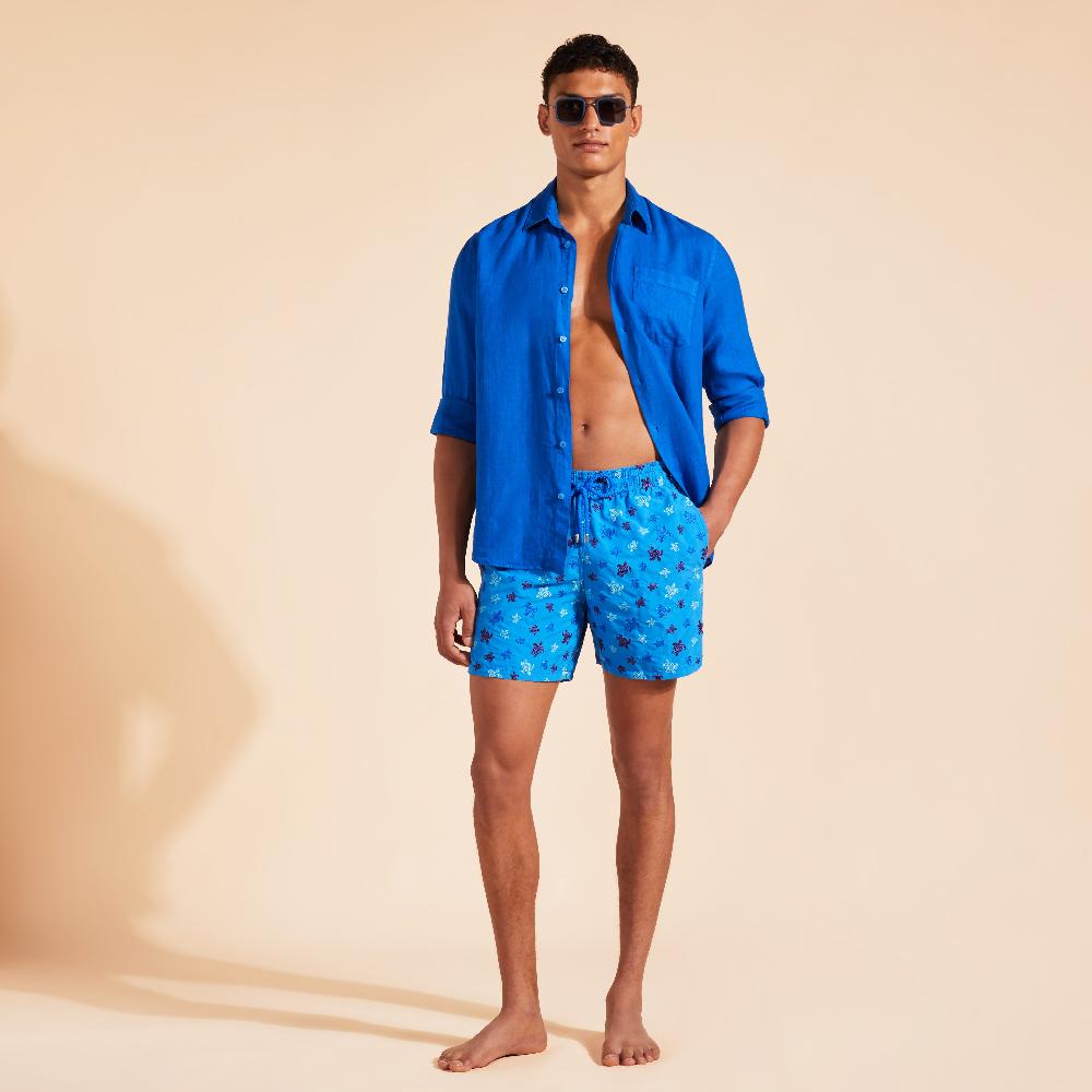 Vilebrequin Maillot De Bain Homme Brodé Ronde Des Tortues - Edition Limitée
