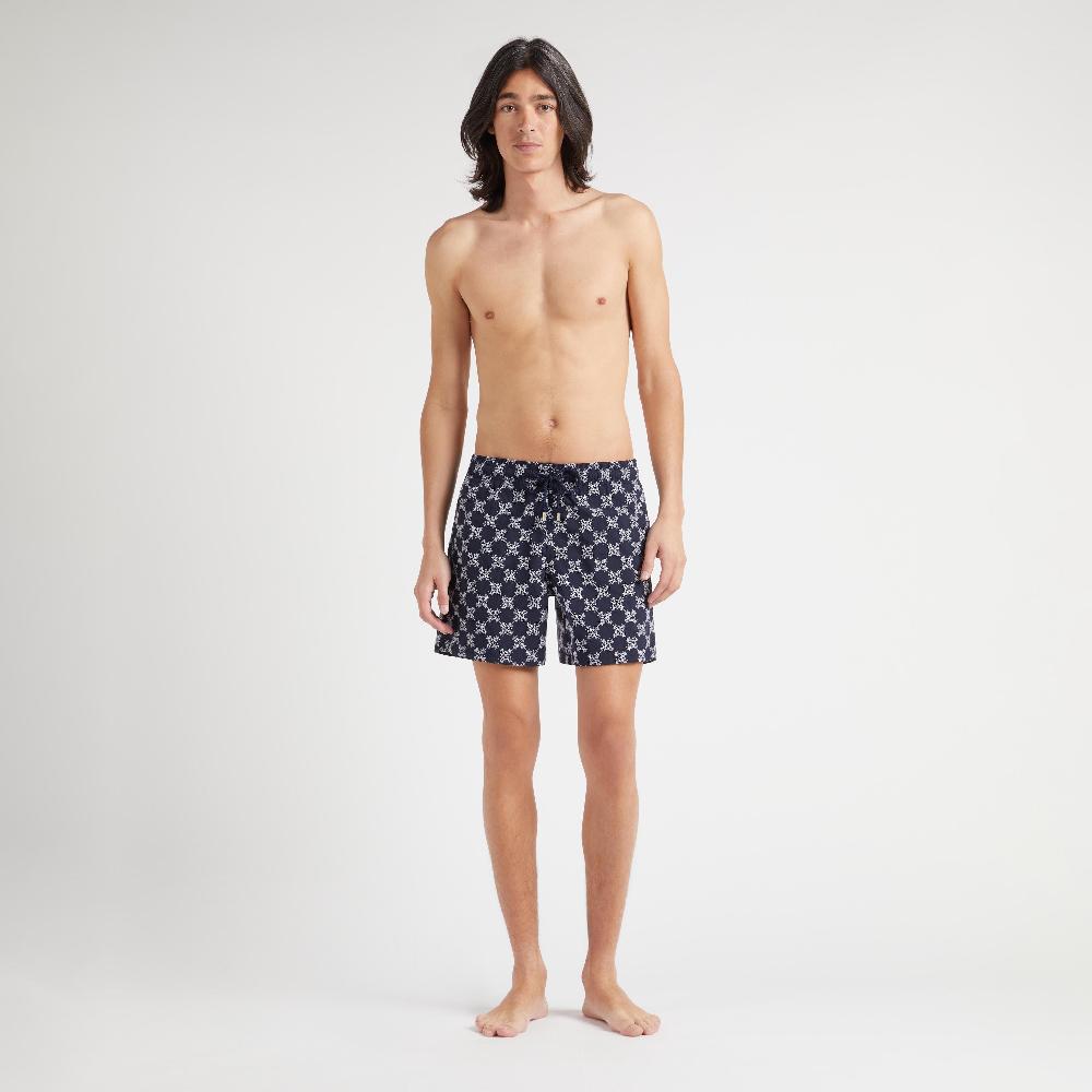 Vilebrequin Maillot De Bain Homme Brodé Turtle Monogramme - Edition Limitée