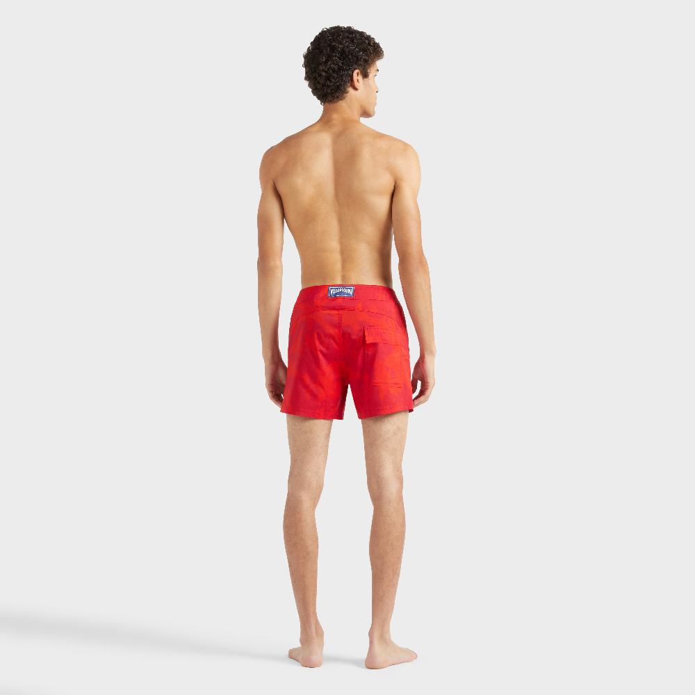 Vilebrequin Maillot De Bain Homme Court Stretch Ceinture Plate Flower Power