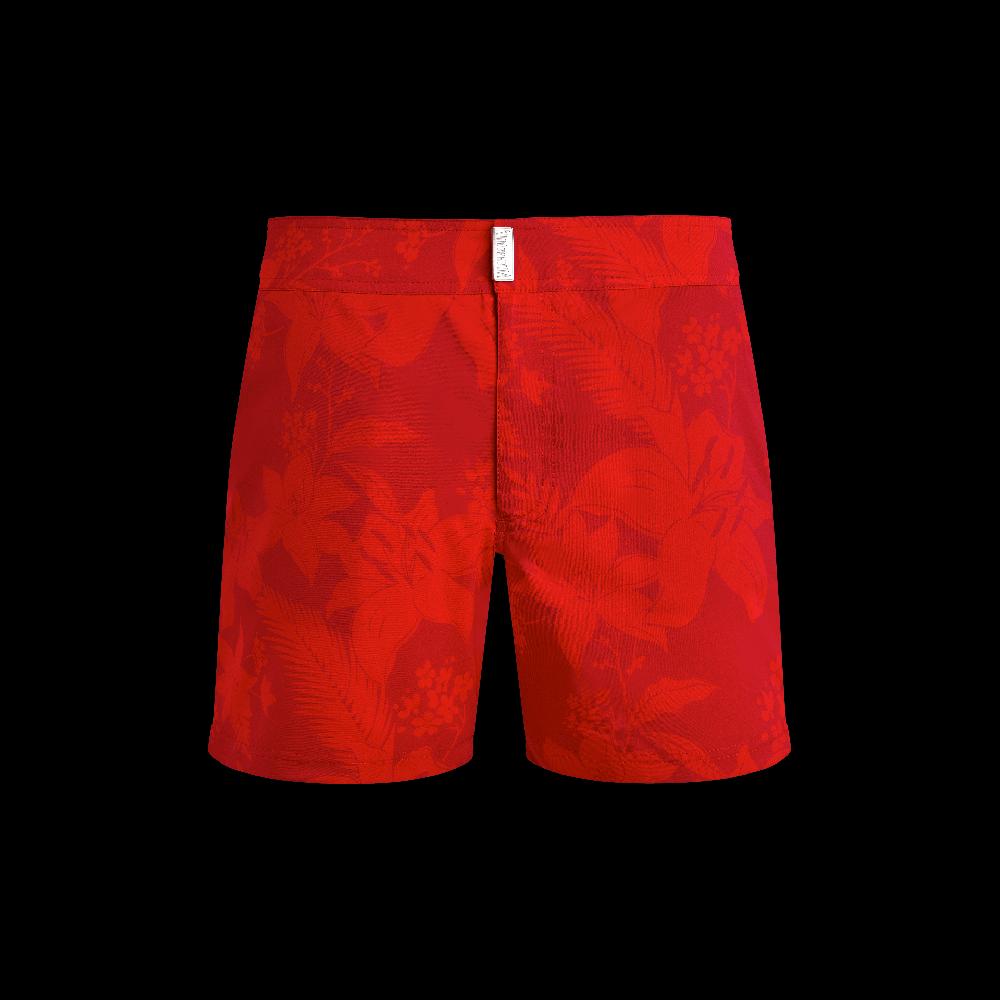 Vilebrequin Maillot De Bain Homme Court Stretch Ceinture Plate Flower Power
