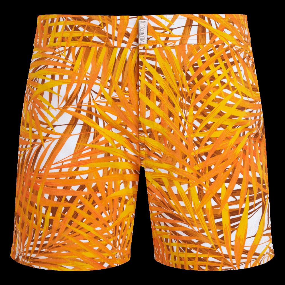 Vilebrequin Maillot De Bain Homme Court Stretch Ceinture Plate Palm Leaves