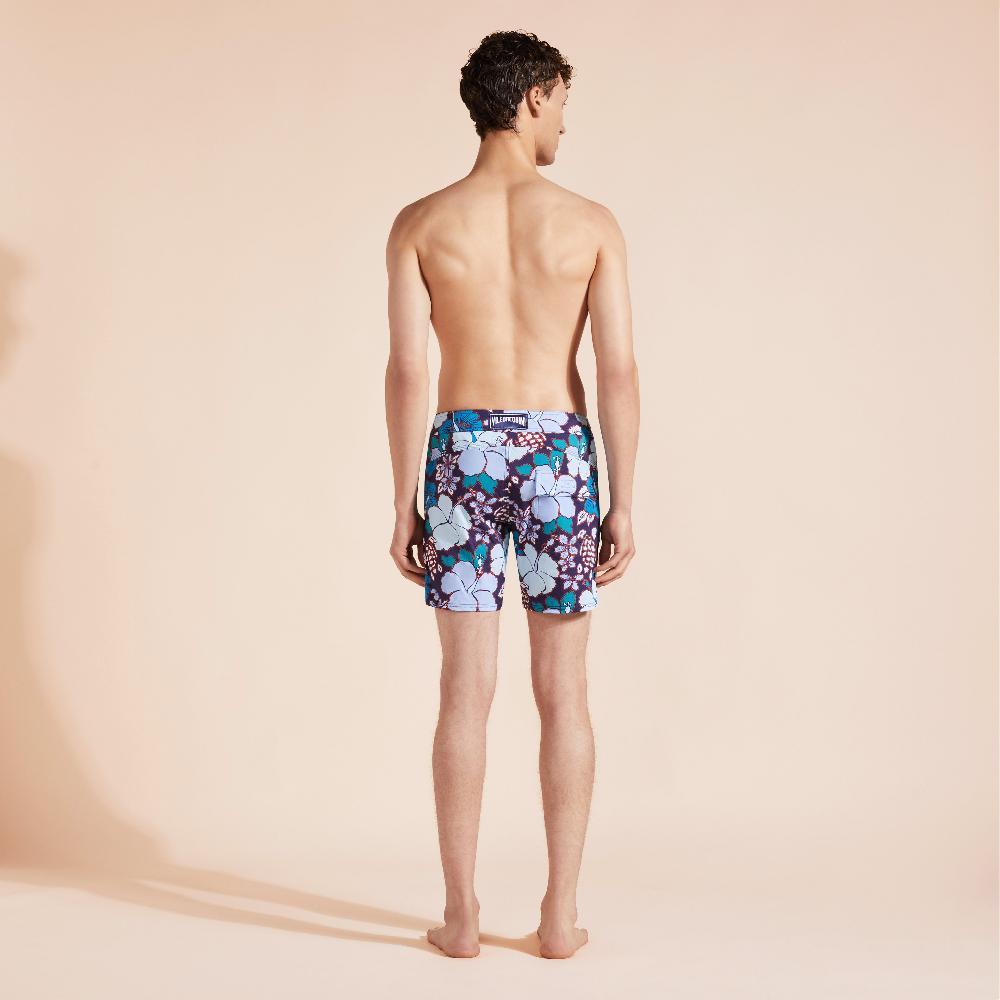 Vilebrequin Maillot De Bain Homme Court Stretch Ceinture Plate Tropical Turtles